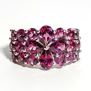 ⚫ Rhodolite Garnet Sterling Silver Ring